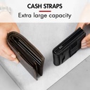 Billetera Cartera Tarjetero de Lujo para Caballero 2 en 1 / Modelo iwantit / Fibra de Carbono