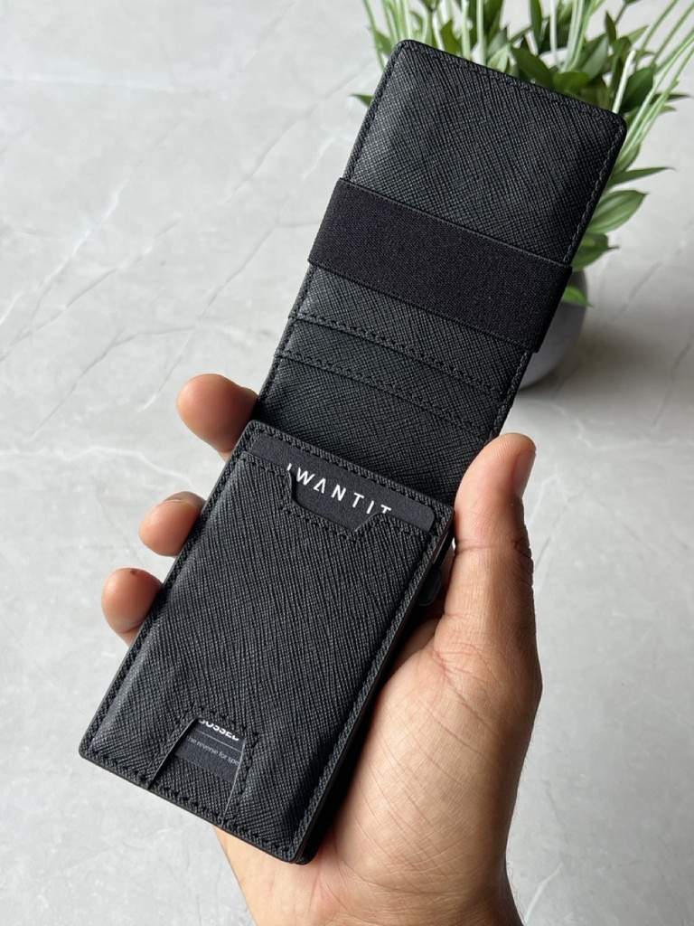 Billetera Cartera Tarjetero de Lujo para Caballero 3 en 1 / Modelo iwantit / Texturizada