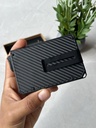 Billetera Cartera Tarjetero de Lujo para Caballero Iwantit Horizontal / Modelo iwh1 / Fibra de Carbono