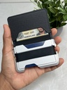 Billetera Cartera Tarjetero para Caballero / Modelo CBX / Plateada