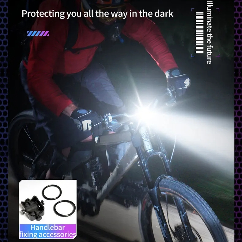 Mini linterna para llavero, 350 Lumens, luz fija y luz intermitente / Color negro