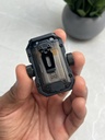 Mini linterna para llavero, 350 Lumens, luz fija y luz intermitente / Color negro