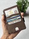 Billetera Cartera Tarjetero de Lujo para Caballero Iwantit Horizontal / Modelo iwh1 / Marron
