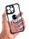 Iphone 12 Pro Max / Forro Metallic Ring Negro