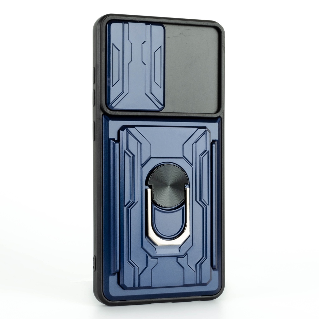 Samsung Galaxy A72 4G / A72 5G / Forro Tarjetero con Anillo / Azul