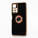 Xiaomi Redmi Note 11 5G / Note 11S 5G / Poco M4 Pro 5G / Forro Galvanizado con Anillo / Color Negro