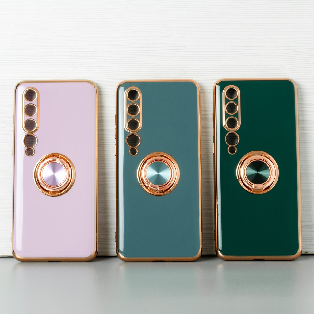 Xiaomi Mi 10 / Mi 10 Pro /Forro Galvanizado con Anillo / Azul Claro