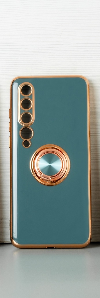 Xiaomi Mi 10 / Mi 10 Pro /Forro Galvanizado con Anillo / Azul Claro