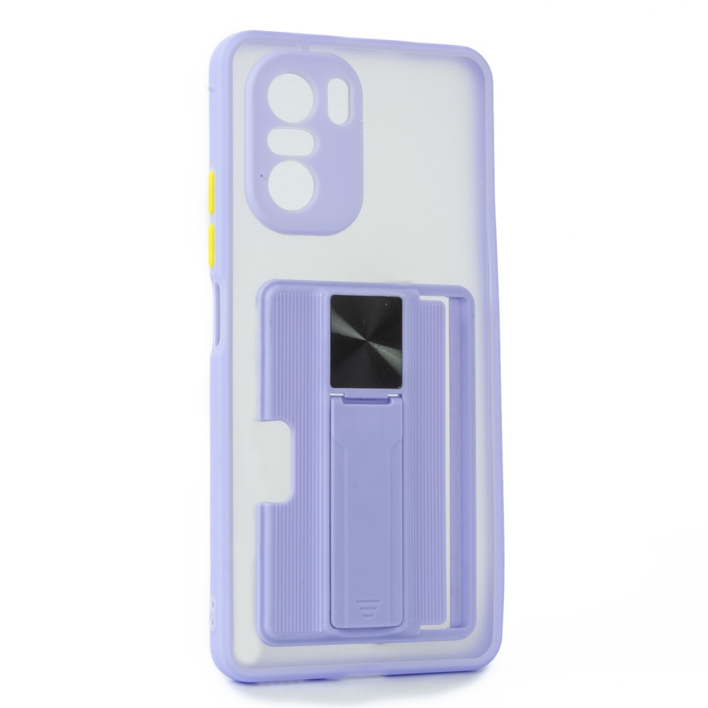 Xiaomi Poco F3 / Redmi K40 / Redmi K40 PRO / Mi 11i / Forro Tarjetero Transparente / Color Lila