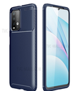 Samsung Galaxy A52 4G / A52 5G / A52S / Forro Fibra de Carbono / Color Azul