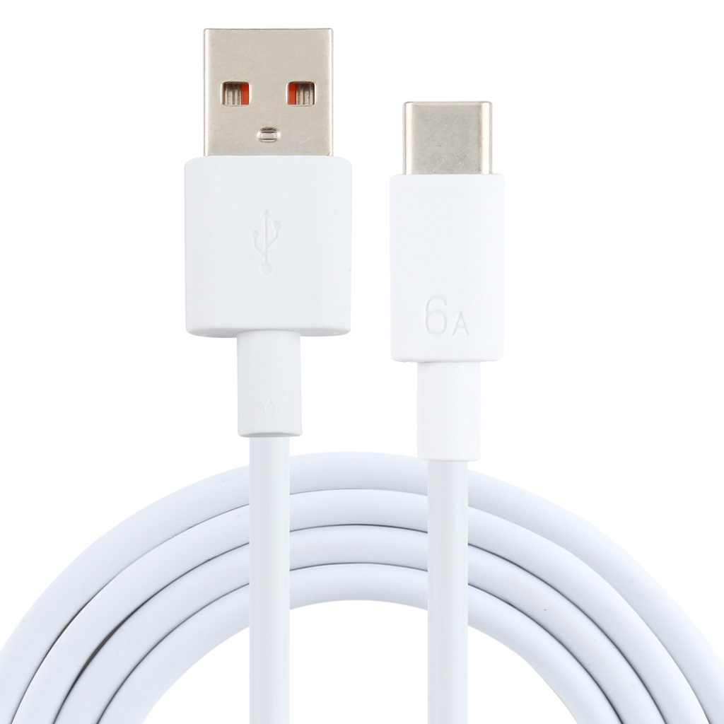 Cable 6 Amp / Usb 3.0 Usb TIPO C / Color Blanco / Carga Rapida y Datos / 2 Metros