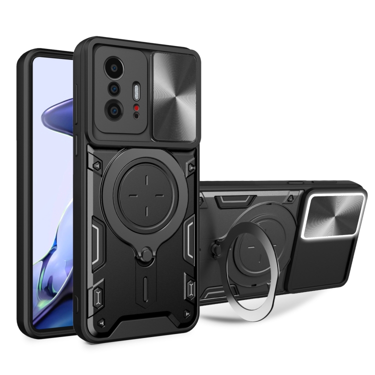 Xiaomi 11T / 11T Pro / Negro / Forro Anillo Metalico / Negro