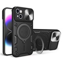 Iphone 15 /  Forro Anillo Metalico An1 / Negro