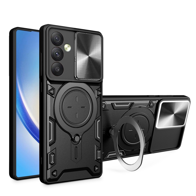 Samsung Galaxy A55 5G /  Forro Anillo Metalico / Negro