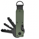 Organizador de llaves, llavero Plegable minimalista, Capacidad de 6 llaves / Verde Militar