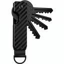 Organizador de llaves, llavero Plegable minimalista, Capacidad de 6 llaves / Modelo LL1 / Fibra de Carbono