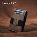 Billetera Cartera Tarjetero de Lujo para Caballero 3 en 1 Marca iwantit / Modelo iwV1 / Marron