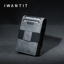 Billetera Cartera Tarjetero de Lujo para Caballero 3 en 1 Marca iwantit / Modelo iwV1 / Gris