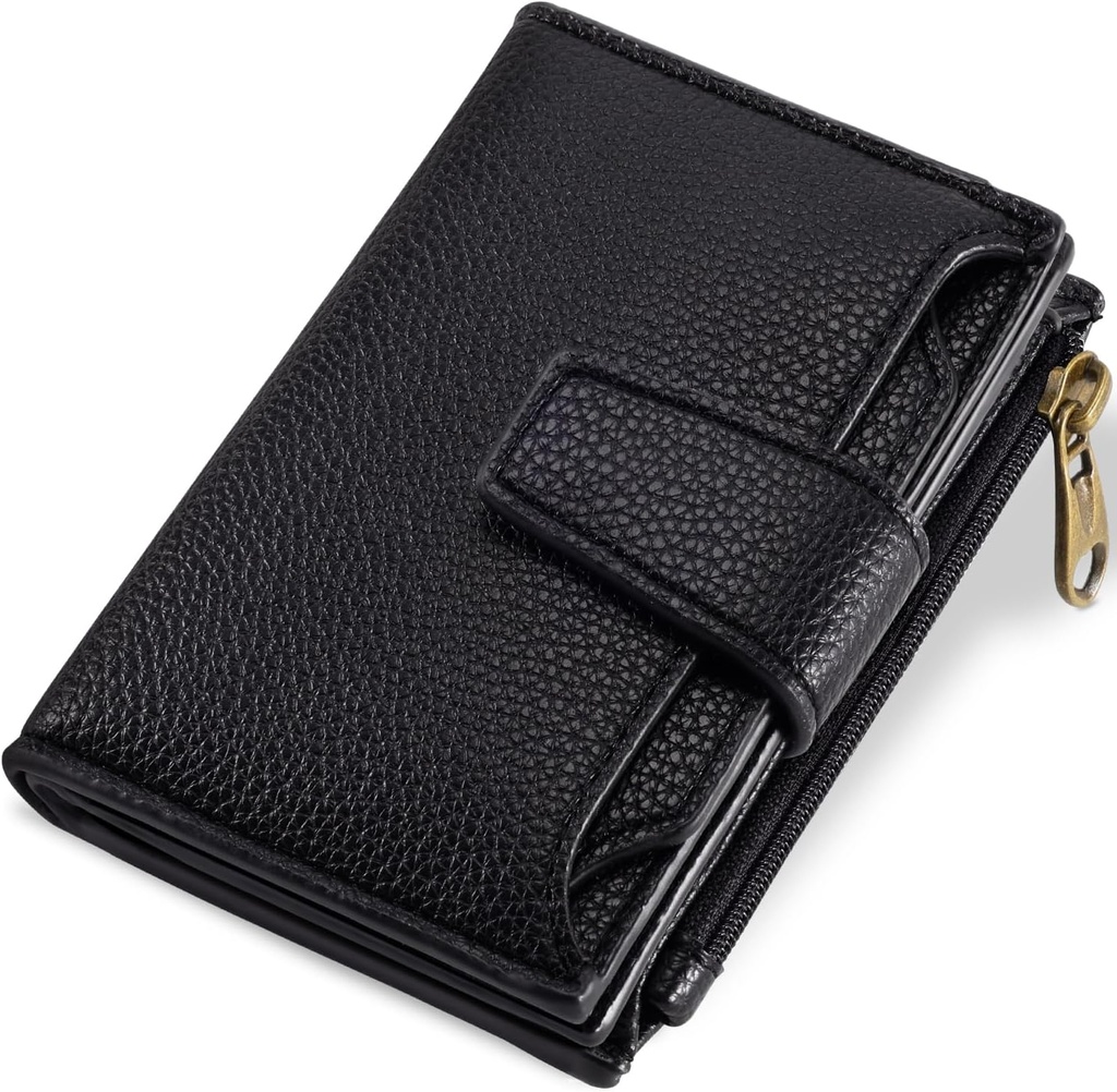 Billetera Tarjetero Cartera Monedero para Dama / Modelo D1 / Negro