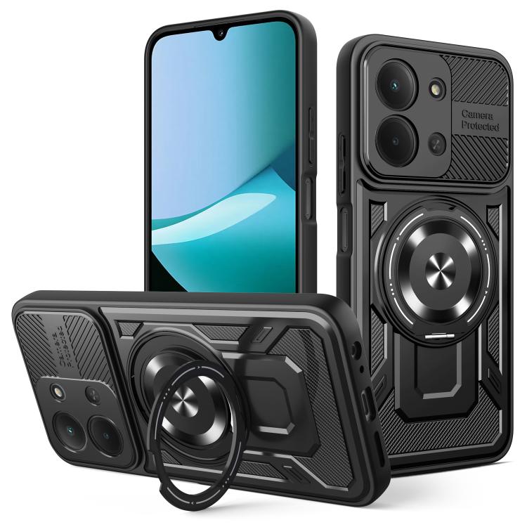 Xiaomi Redmi 15C 5G / Poco C85 5G / Forro Anillo Metalico An2 / Negro