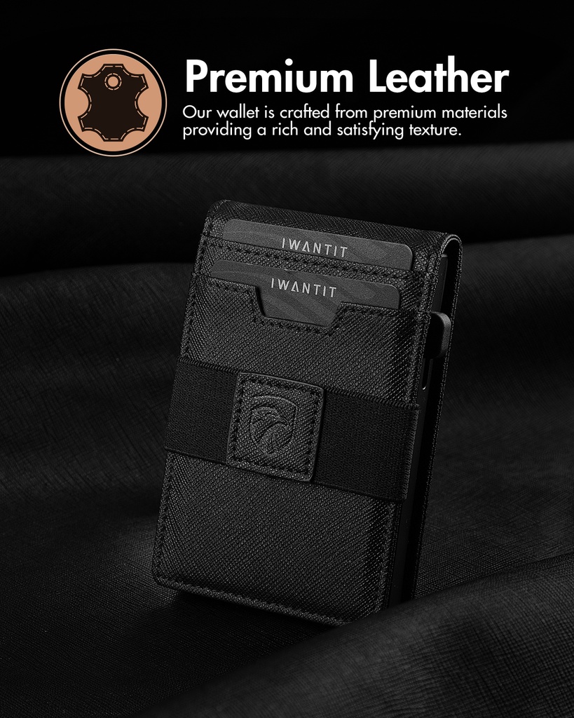Billetera Cartera Tarjetero de Lujo para Caballero 3 en 1 / Modelo iwantit / Texturizada