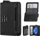 Billetera Cartera Tarjetero de Lujo para Caballero Iwantit Horizontal / Modelo iwh1 / Fibra de Carbono