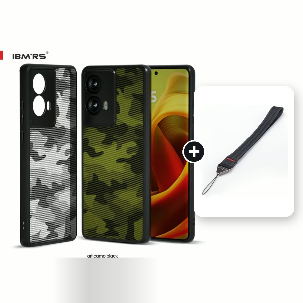 [Combo] Motorola Moto G85 / Moto S50 Neo 5G / Forro Ibmrs Camuflaje + Cuerda Corta