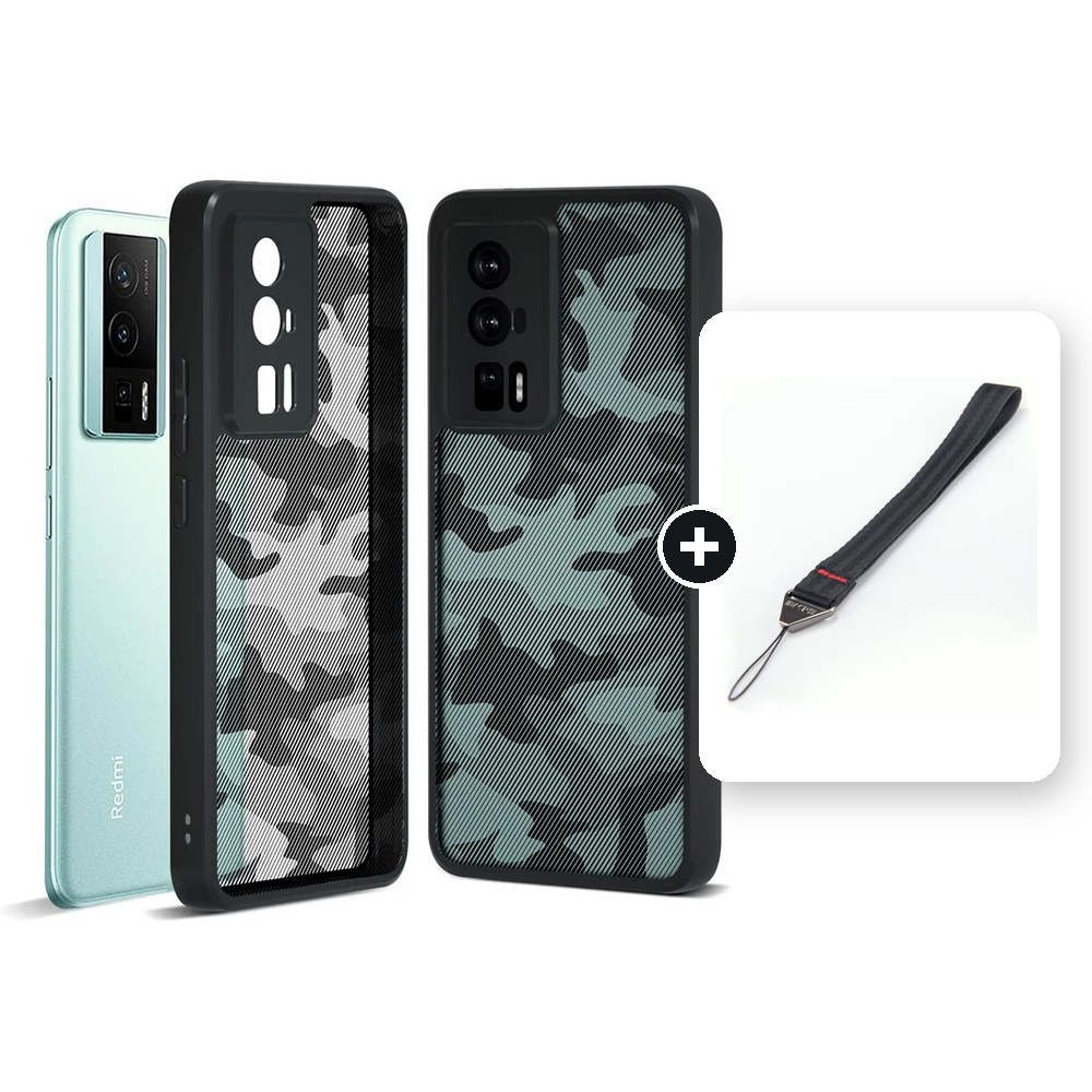 [Combo] Xiaomi Poco F5 Pro 5G / K60 / K60 Pro / Forro Ibmrs Camuflaje + Cuerda Corta