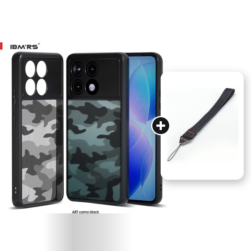 [Combo] Xiaomi Poco F6 Pro 5G / K70 5G / K70 Pro 5G / Forro Ibmrs Camuflaje + Cuerda Corta