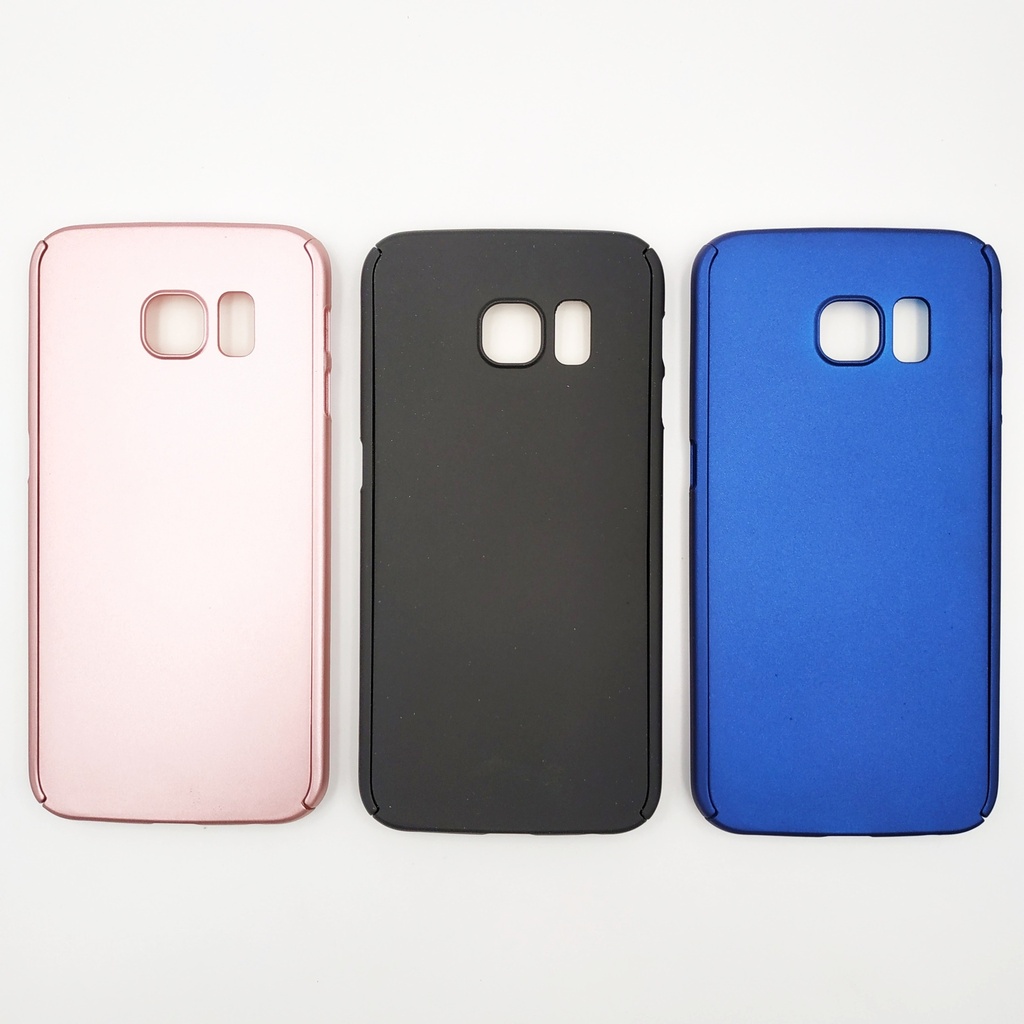 Samsung Galaxy S6 EDGE / Forro estuche 360 sin Vidrio Negro