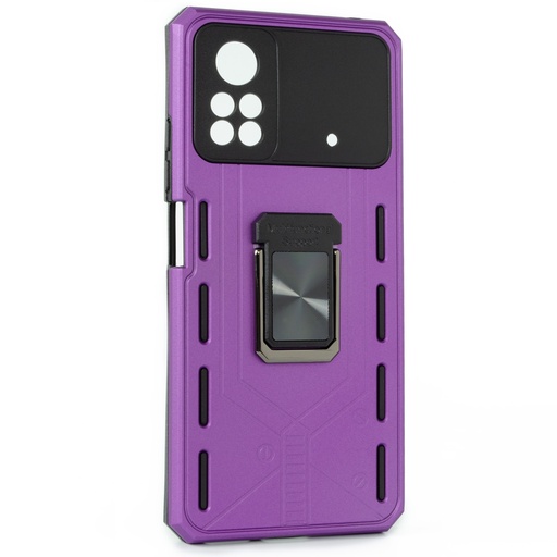 Xiaomi Poco X4 Pro 5G / Forro Anillo Doble Capa / Morado