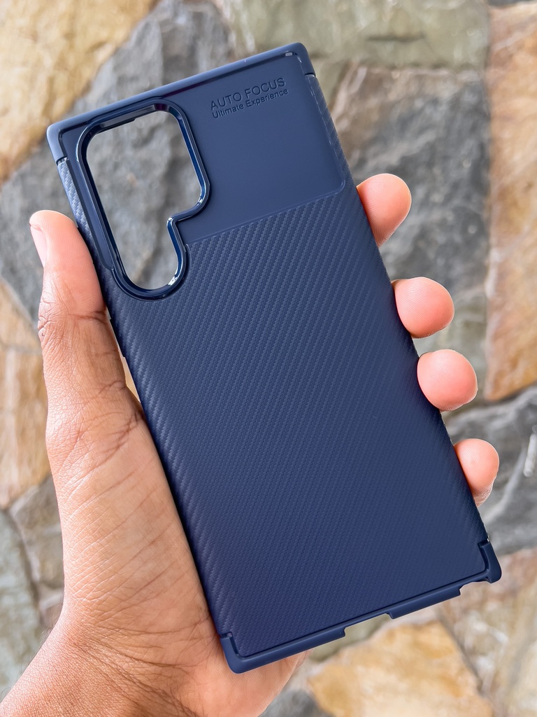 Samsung Galaxy S22 Ultra 5G / Forro Fibra de Carbono / Azul