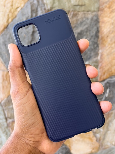 Samsung Galaxy A22 5G / Forro Fibra de Carbono/ Azul
