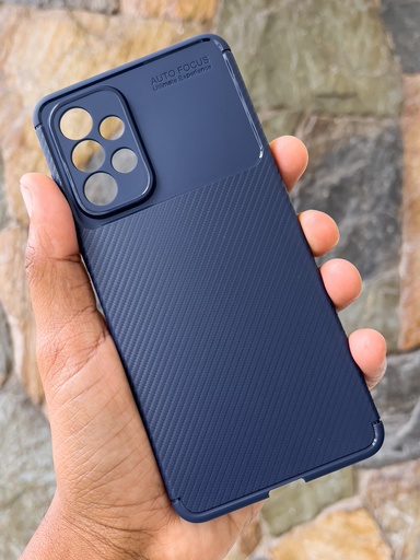 [FIB-SA73-AZU] Samsung Galaxy A73 5G / Forro Fibra de Carbono