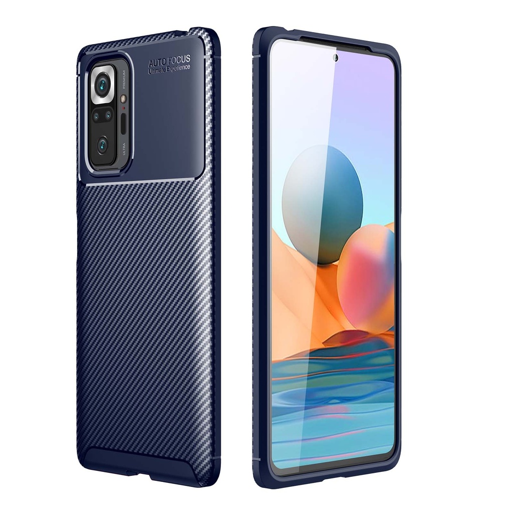 Xiaomi Redmi Note 10 Pro / Note 10 Pro Max/ VERSION GLOBAL- M2101K6G / Forro Fibra de Carbono / Color Azul