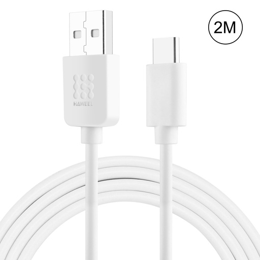 [CAB-C4A-UNI] Cable 4 Amp / Usb 2.0 Usb TIPO C / Color Blanco / Carga Rapida y Datos / 2 Metros