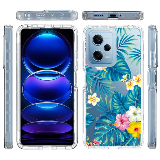 [EDC-XN12P5G-FLA] Xiaomi Redmi Note 12 Pro 5G Global / Poco X5 Pro 5G / Forro Estampado Doble Capa / Azul