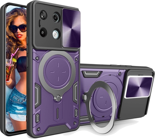 Xiaomi Poco X6 Pro  /  Forro Anillo Metalico / Morado