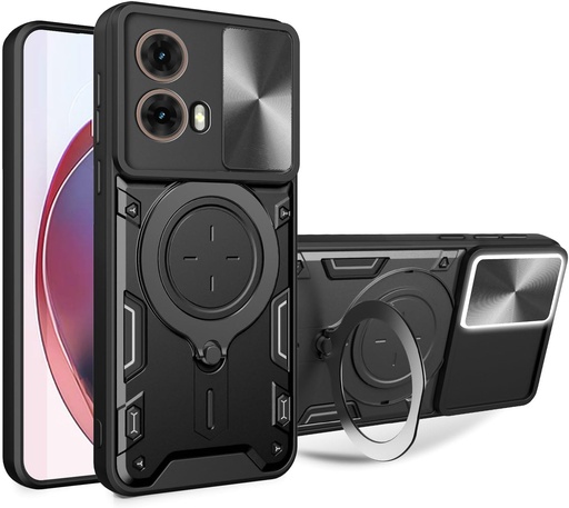 Motorola Moto G85 / Forro Anillo Metalico An1 / Negro