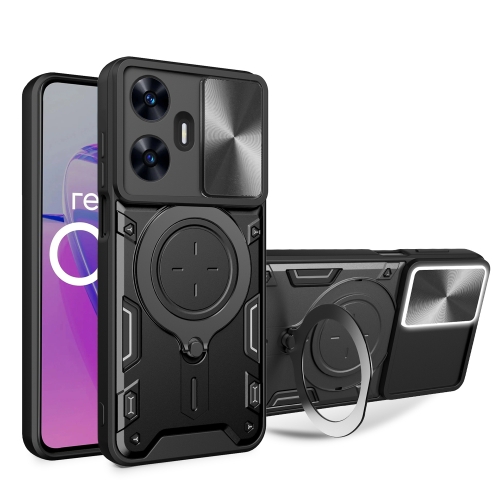 Realme C55 4G / Forro Anillo Metalico / Negro