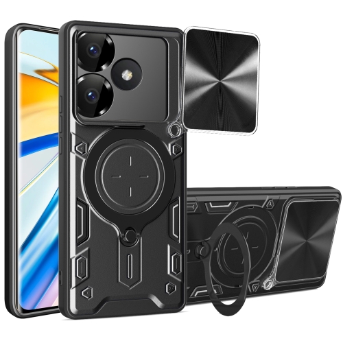 Xiaomi Poco F6 /  Forro Anillo Metalico / Negro