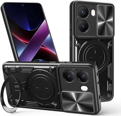 Xiaomi Poco X7 Pro / Redmi Turbo 4 / Forro Anillo Metalico / Negro