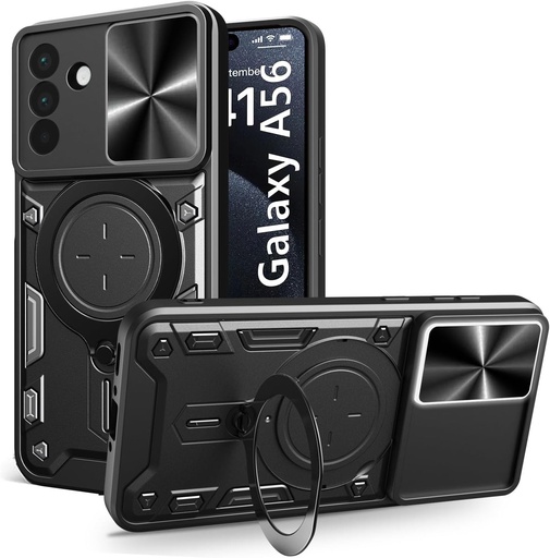 Samsung Galaxy A26 5G /  Forro Anillo Metalico / Negro