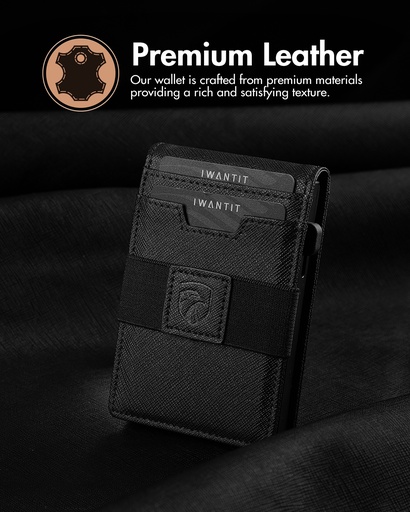 Billetera Cartera Tarjetero de Lujo para Caballero 3 en 1 / Modelo iwantit / Texturizada