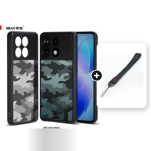 [CMB-XPF6P-SC] [Combo] Xiaomi Poco F6 Pro 5G / K70 5G / K70 Pro 5G / Forro Ibmrs Camuflaje + Cuerda Corta