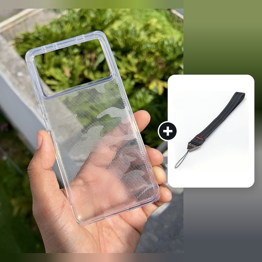 [CMB-XPF6P-TRC] [Combo] Xiaomi Poco F6 Pro / Forro Ibmrs Transparente Camuflaje + Cuerda Corta